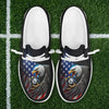 BlueJose Billiards Ball 8 Eagle Flag Of US Pattern Mesh Dude Shoes