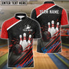 BlueJose Bowling And Pins Apex Pro-Series Customized Name, Team Name 3D Shirt (4 Colors)