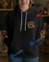 BlueJose Black Turkey Hunter Personalized Name Hoodie For Hunting Lover