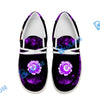 BlueJose Billiard 8 Ball Eagle Fire Flame White Canvas Loafer Shoes ( 4 Colors )
