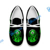 BlueJose Billiards 8 Heavenly Flame Green White Canvas Loafer Shoes