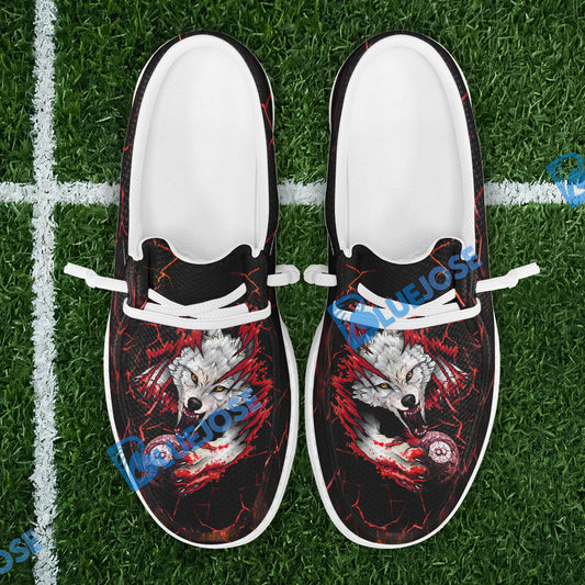 BlueJose Billiards Ball 8 Bloody Wolf Mesh Dude Shoes (4 Colors)