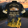 Bluejose Personalized Car "American Muscle Heritage" Flames Mustang Hawaiian Shirt