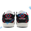 BlueJose Billiards 8 Ball Peaceful Fire White Canvas Loafer Shoes