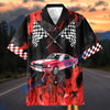 Bluejose Personalized Car "American Muscle Heritage" Flames Mustang Hawaiian Shirt