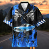 Bluejose Personalized Car "American Muscle Heritage" Flames Mustang Hawaiian Shirt