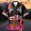 Bluejose Personalized Car "American Muscle Heritage" Flames Mustang Hawaiian Shirt