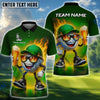 BlueJose Golf Shirt Flaming Ball Beer Lover Style Customized Name, Team Name Shirts (4 Colors)