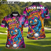 BlueJose Golf Crazy Monster Graffiti Personalized Name, Team Name 3D Shirt (4 Colors)