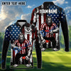BlueJose Disc Golf American Flag Bigfoot Customized Name, Team Name 3D Shirt