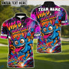 BlueJose Disc Golf Crazy Monster Graffiti Personalized Name, Team Name 3D Shirt (4 Colors)