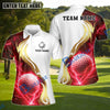 BlueJose Golf White Golden Lightning Personalized Name, Team Name 3D Shirt (4 Colors)
