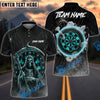 BlueJose Darts Grim Reaper Smoke Personalized Name, Team Name Shirt (4 Colors)