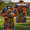 BlueJose Disc Golf Street Attitude Graffiti Pattern Personalized Name, Team Name 3D Shirt (4 Colors)