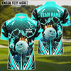 BlueJose Golf Thunder Funny Ball Personalized Name, Team Name 3D Shirt (4 Colors)