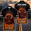 BlueJose Darts Flaming Bull Rage Multicolor Options Personalized Name Shirt (4 Colors)