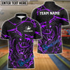 BlueJose Bowling And Pins Cobra Lightning Graphic Customized Name, Team Name 3D Shirt (4 Colors)