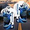 BlueJose Darts White Fire Dartboard Customized Name, Team Name 3D Shirt (4 Colors)