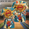 BlueJose Bowling And Pins Comic Explosion Customized Name, Team Name 3D Shirt (4 Colors)