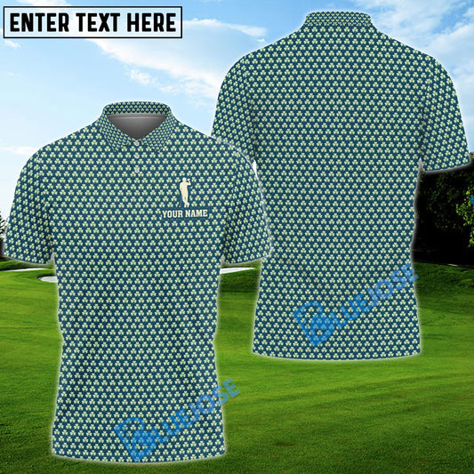 BlueJose St Patrick's Day Shamrock Golf And Beer Green Golf Shirt, Polo Shirts For Men, Golf Shirts For Men