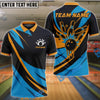 BlueJose Bowling And Pins Retro 2 Customized Name, Team Name 3D Shirt (4 Colors)