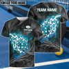 BlueJose Pickleball Ball Fire Flame Customized Name 3D Shirt (4 Colors)