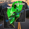 BlueJose Blazing Disc Golf Polo Personalized Name, Team Name 3D Shirt (4 Colors)