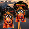 BlueJose Skull Rose Fire Darts Personalized Shirt