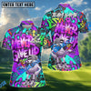 BlueJose Never Give Up Graffiti Golf Shirt Customized Name, Team Name 3D Shirts (4 Colors)
