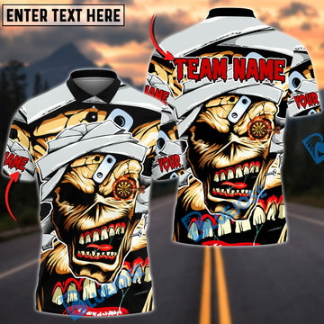 BlueJose Darts Zombie Mad Skull Personalized Name, Team Name 3D Shirt