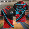 BlueJose Bowling And Pins Retro 2 Customized Name, Team Name 3D Shirt (4 Colors)