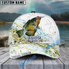 BlueJose Fishing Gold Premium Skinfish Pattern Personalized Cap (Bass, Trout, Walleye, Mahi-Mahi, Striped Bass, Crappie, Pike, Salmon)