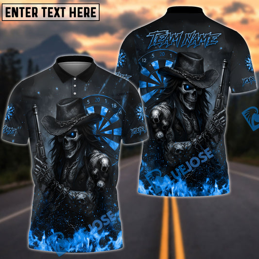 BlueJose Darts Reaper Gunslinger Customized Name, Team Name 3D Shirt (4 Colors)