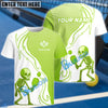 BlueJose Pickleball Skeleton Customized Name 3D Shirt (4 Colors)