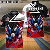 BlueJose Bowling And Pins American Eagle Customized Name, Team Name 3D Shirt (4 Colors)
