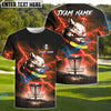 BlueJose Savage Wolf Disc Golf Shirt Personalized Name, Team Name 3D Shirt (4 Colors)