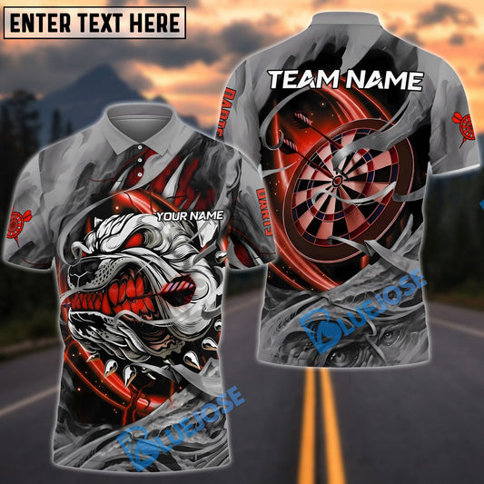 BlueJose Darts Savage Bulldog Customized Name, Team Name 3D Shirt (4 Colors)