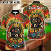 BlueJose Billiards 8 Ball Cartoon Rasta Weed Leaf Personalized Name, Team Name Unisex Shirt (4 Colors)