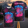 BlueJose Darts Let‚Äö√Ñ√¥s Play Darts Neon Attitude Style Personalized Name, Team Name Shirt