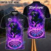 BlueJose Darts Flaming Bull Dartboard Fire Theme Multicolor Options Personalized Name Shirt (4 Colors)