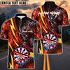 BlueJose Darts Samurai Line Gold Premium Fire Dartboard Customized Name, Team Name 3D Shirt (4 Colors)