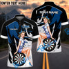 BlueJose Darts Retro Diva Pin-Up Performance Multicolor Options Personalized Name Shirt (4 Colors)
