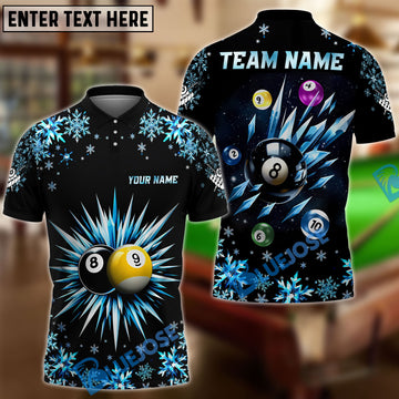 BlueJose Billiards Ball 8 Frozen Ice Personalized Name, Team Name Unisex Shirt