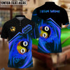 BlueJose Billiards 8&9 Ball Yin Yang Cosmic Battle Personalized Name Shirt (4 Colors)