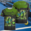 BlueJose Pickleball Funny Paddle Custom Name & Team 3D Shirt (4 Colors)