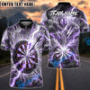 BlueJose Darts Super Thunder Strike Multicolor Options Personalized Name Shirt (6 Colors)