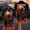 BlueJose Darts Flame Skull Master Personalized Name, Team Name Shirt (4 Colors)