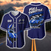 Bluejose Racing Car "Full Throttle No Apologies" Supercar Baseball Jersey