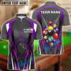 BlueJose Billiards Ball 8 Flaming Pool Balls Personalized Name, Team Name Unisex Shirt (4 Colors)