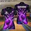 BlueJose Bowling And Pins Fire Explosion Domination Customized Name, Team Name 3D Shirt (4 Colors)
